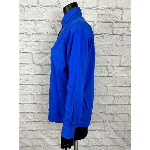 Sudden Impact Button Up Collared Cotton Long Sleeve Women's Size Medium Vtg 80's - Picture 3 of 7
